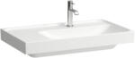 Laufen Meda porcelán aszimmetrikus mosdó 80x46 cm csaplyukkal és túlfolyó nélkül, jobbos/matt fehér H8171157571111 (H8171157571111)