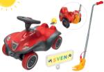 BIG Szett bébitaxi autó Next Bobby Car BIG piros és tolókar, redszámtábla névvel, jogosítvány (BIG56230-2)