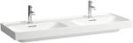 Laufen Meda porcelán dupla mosdó 130x46 cm 2 csaplyukkal és túlfolyóval, fehér H8141120001041 (H8141120001041)