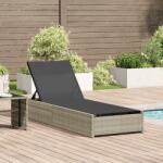 vidaXL Napozóágy Bézs 60x200x27 cm Polyrattan (42004127)