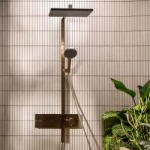 Hansgrohe Raindance Alive Q zuhanyrendszer ShowerSelect Comfort E termosztáttal, szálcsiszolt bronz 24580140 (24580140)