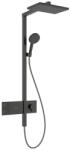 Hansgrohe Raindance Alive Q zuhanyrendszer ShowerSelect Comfort E termosztáttal EcoSmart, szálcsiszolt fekete/króm 24581340 (24581340)
