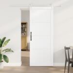 vidaXL Csúszóajtó Felszerelési Szettel Fehér 83x211 cm Szilárd fa Fenyő (3333703)