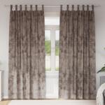 vidaXL Velúr Függönyök 2 db Füllel Kávé 225x140 cm (4107740)