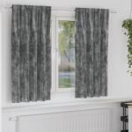 vidaXL Velúr Függönyök 2 db gyűrűs Szürke 175x140 cm (4107689)