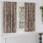 vidaXL Bársony Függönyök 2 db Pálcával Kávé 175x140 cm (4107704)