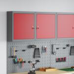 vidaXL Fali Szerszámtároló Piros 50x20x55 cm Acél (4103470)