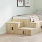 vidaXL Tároló Szekrény Sonoma Tölgy 103x41x40 cm Farostlemez (866677)