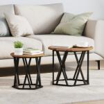 vidaXL Fészekasztalok 2 db Régi fa Fércelt fa (868247)