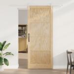 vidaXL Csúszóajtó Hardver Szett 93x232 cm Szilárd Fenyőből (3333266)