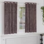 vidaXL Velúr Függönyök 2 db Szemfüggöny Barna 175x140 cm (4107659) - vidaxl