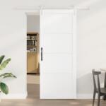 vidaXL Csúszóajtó tartozék szett Fehér 86x211 cm Tömbfa fenyő (3333233)