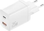 4smarts PDplug Duos töltő adapter Type-C + USB, 25W, fehér (540359) (540359)