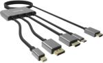 Sandberg 509-21 video átalakító kábel 2 M HDMI A-típus (Standard) DisplayPort + Mini DisplayPort + HDMI + USB Type-C Fekete (509-21) (509-21)