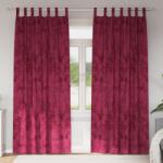 vidaXL Bársonyos Függönyök 2 db Gombfüllel Burgundi Vörös 225x140 cm (4107715)