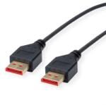 Roline DisplayPort 1.4 apa-apa vékonyított kábel 1m fekete (11.04. 5960-20) (11.04. 5960-20) (11.04.5960-20)