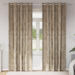 vidaXL Velúr függönyök 2 db szemfüggönnyel Bézs 245x140 cm (4107676)