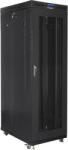 Lanberg FF01-8042-23BL 19" 42U SZÉL: 800mm MÉLY: 1000mm MAG: 2097mm lapraszerelt LCD hálós fémajtós fekete rack szekrény (FF01-8042-23BL) (FF01-8042-23BL)