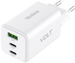 YENKEE YAC G65 VOLT 2xUSB-C / USB-A Hálózati Töltő Adapter 65W - Fehér (YAC G65 VOLT) (YAC G65 VOLT)