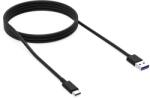 Krux KRX0054 USB-A apa - USB-C apa 2.0 Adat és töltőkábel - Fekete (1.2m) (KRX0054) (KRX0054)