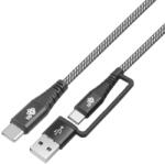 TB AKTBXKUCTOA120B USB-A/USB-C apa - USB-C apa 2.0 Adat és töltőkábel - Fekete (1.2m) (AKTBXKUCTOA120B) (AKTBXKUCTOA120B)