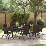 vidaXL 7 Darabos Kerti Étkező Szett Barna Poli Rattan (3379265) - vidaxl