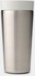 Brabantia Make&Take Insulated Flask duplafalú termoszbögre 360ml, hideg és meleg italok számára, szivárgásmentes, snap lid fedél, r. m. acél, világosszürke - 228704 (228704) (228704)