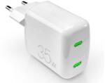 SBS Puro 2xUSB-C Hálózati Töltő - Fehér (35W) (PUFCMTCUSBCC35WGWHI) (PUFCMTCUSBCC35WGWHI)