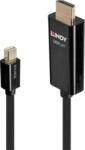 Lindy 40910 video átalakító kábel 0, 5 M Mini DisplayPort HDMI A-típus (Standard) Fekete (40910) (40910)