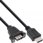InLine 17500B HDMI kábel 0, 6 M HDMI A-típus (Standard) Fekete (17500B) (17500B)