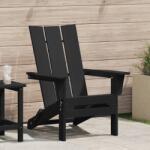 vidaXL összecsukható Adirondack szék fekete 74, 5x80, 5x90 cm HDPE (42006619)