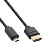 InLine 17933D4 HDMI kábel 1, 5 M HDMI A-típus (Standard) HDMI D-típus (Micro) Fekete (17911D) (17911D)