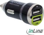 InLine 31502C mobiltelefon töltő Univerzális Fekete USB Automatikus (31502C) (31502C)