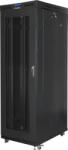 Lanberg 19" szabadon álló rack szekrény 27U/800X1200 lapraszerelt perforált ajtó, LCD kijelző, fekete (FF01-8227-23BL) (FF01-8227-23BL)