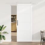 vidaXL Csúszó Ajtó Hardver Készlettel Fehér 93x232 cm Tömör Fa Fenyő (3333771)