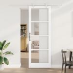 vidaXL Csúszó Ajtó Hardver Szett Fehér 83x232 cm Szilárd Fenyőfa (3332254)