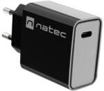 NATEC Ribera NUC-2060 USB-C Hálózati töltő - Fekete (20W) (NUC-2060) (NUC-2060)