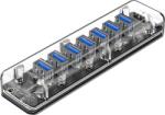 ORICO USB-концентратор Orico F7U-U3 (прозрачный) (F7U-U3-CR-BP) (F7U-U3-CR-BP)