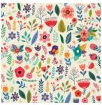GoDan Virág és madárka mintás szalvéta, fehér - 20 db (PG-SGL2) (PG-SGL2) (PG-SGL2)