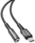 ACEFAST C1-07 USB-C - mini jack 3, 5mm kábel 18cm fekete (C1-07 black) (C1-07 black)
