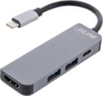 InLine 33271H hálózati csatlakozó USB 3.2 Gen 1 (3.1 Gen 1) Type-C 5000 Mbit/s Szürke (33271H) (33271H)