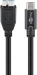 Goobay 67995 USB-C apa - Micro USB SuperSpeed apa 3.0 Adat és töltőkábel - Fekete (0.6m) (67995) (67995)