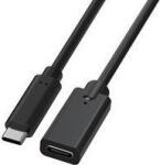 TB AKTBXIAPCCTB10B USB-C apa - USB-C/Thunderbolt anya Hosszabbító kábel - Fekete (1m) (AKTBXIAPCCTB10B) (AKTBXIAPCCTB10B)