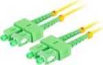 Lanberg Optikai patch SM SC/APC-SC/APC duplex 10m LSZH G657A1 3.0mm sárga (FO-SASA-SD11-0100-YE) (FO-SASA-SD11-0100-YE)