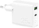 PURO FCMTCUSBAC25WPDWHI USB-A / USB-C Hálózati töltő - Fehér (25W) (FCMTCUSBAC25WPDWHI) (FCMTCUSBAC25WPDWHI)
