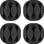 Goobay 3-utas kábelrendező korong 4db - Fekete (70398) (70398)