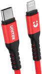 Unitek MFI Pro Lighning apa - USB-C apa Adat- és töltőkábel 1m - Piros (C14060RD) (C14060RD)