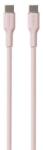 SBS Puro Soft USB-C apa - USB-C apa 2.0 Adat és töltő kábel - Rózsaszín (1.5m) (PUUSBCUSBCICONROSE) (PUUSBCUSBCICONROSE)
