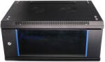 Extralink 19" Fali rack szekrény 4U 600x450mm - Fekete (EX. 2886) (EX.2886)