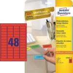 Avery Zweckform Avery L6038-20 45, 7x21, 2mm visszaszedhető 960db-os piros etikett (L6038-20) (L6038-20)
